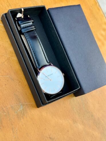 Hannah Martin (Rose Gold & Genuine black leather straps)