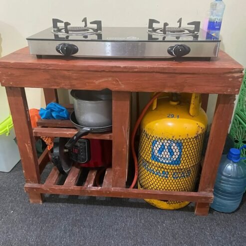 MEZA + MTUNGI MKUBWA WA GAS + JIKO PALTES 2